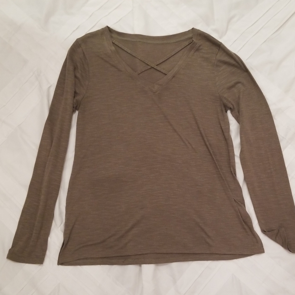 Long Sleeve Criss Cross Tee